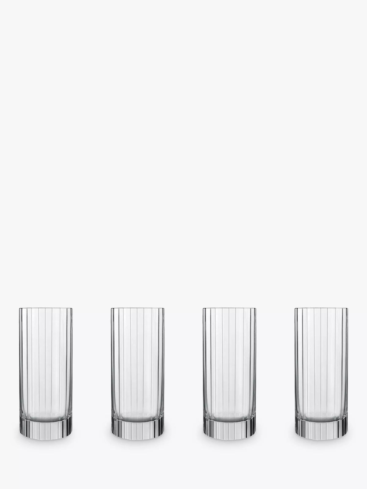 Luigi Bormioli Bach fluted highball glasses 480ml set of 4, UK version