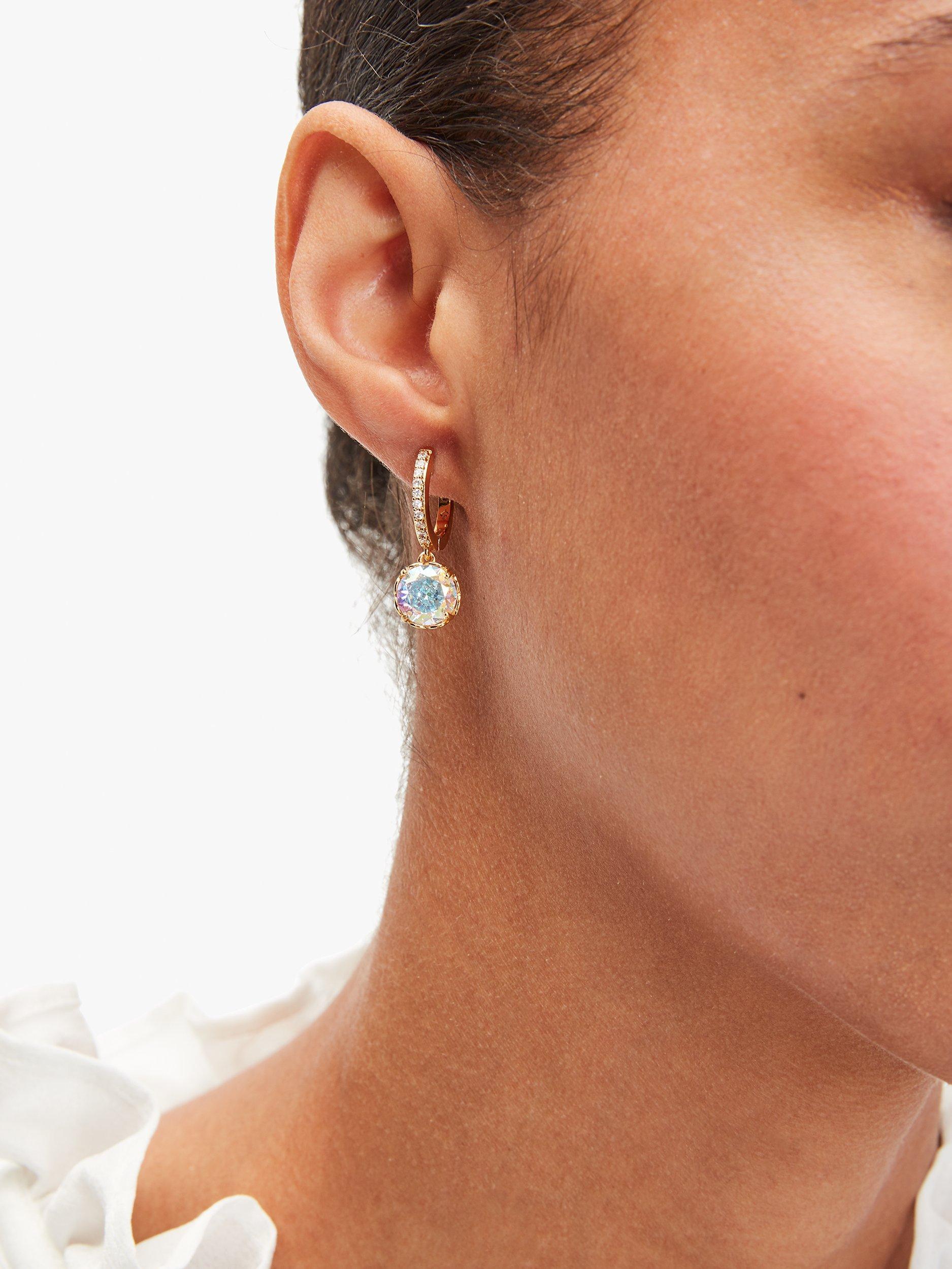 Kate Spade New York sparkle pave hoop earrings, imported from the UK