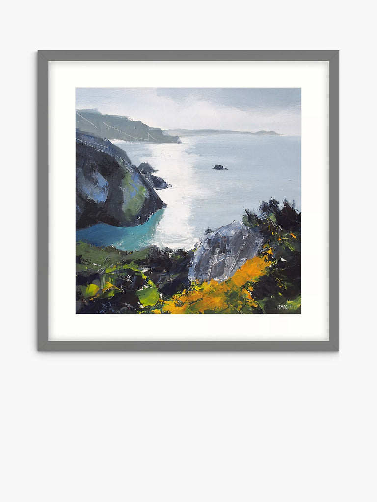 John Lewis Sian McGill 'Pwll Deri' Framed Print, 84.5 x 84.5cm, Blue/Multi