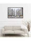 John Lewis Dog Walker Day New York framed canvas print 70x100cm, UK version