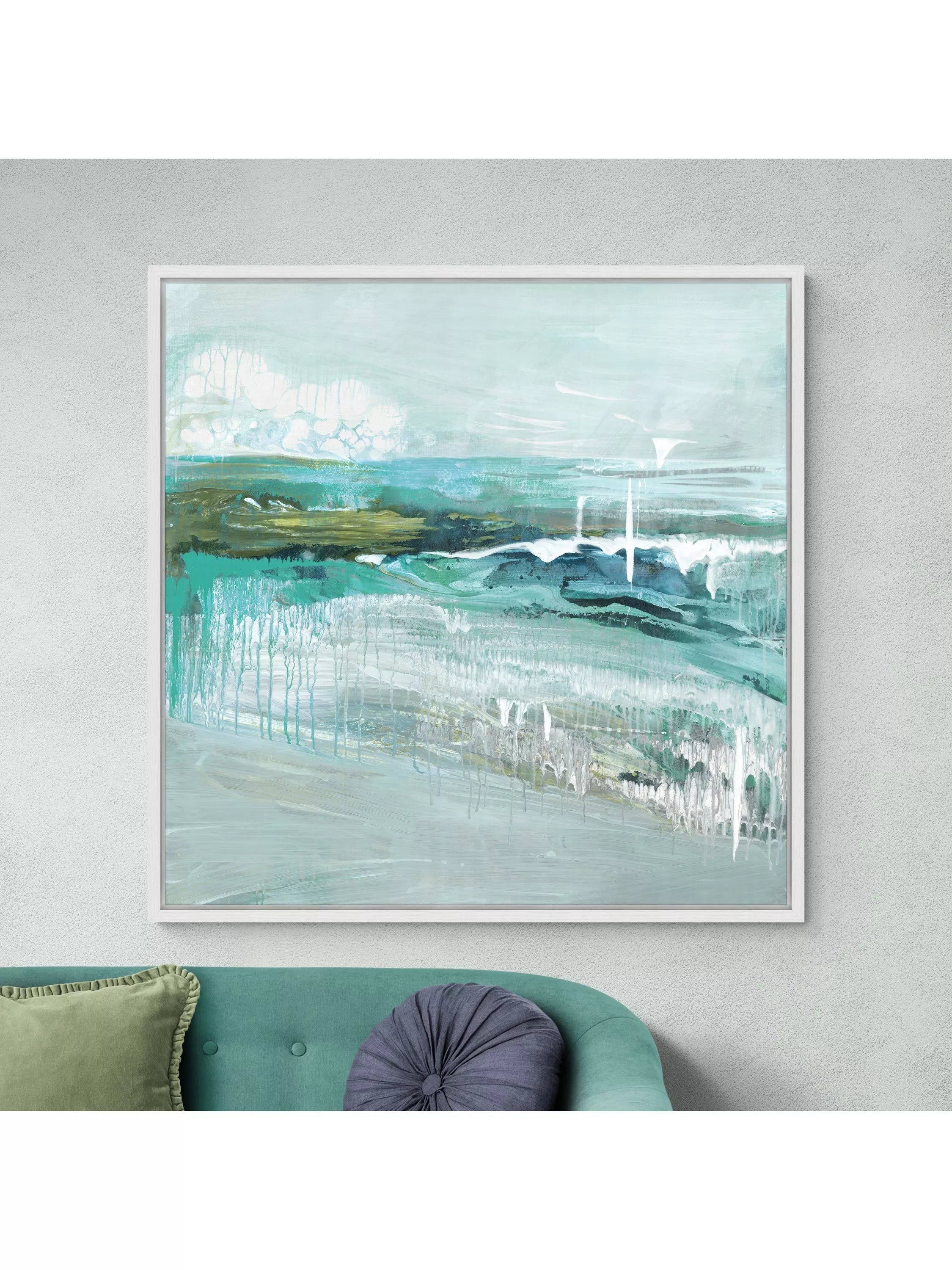 John Lewis Grace Rowan Beneath the Surface framed canvas print 106x106cm (British brand)