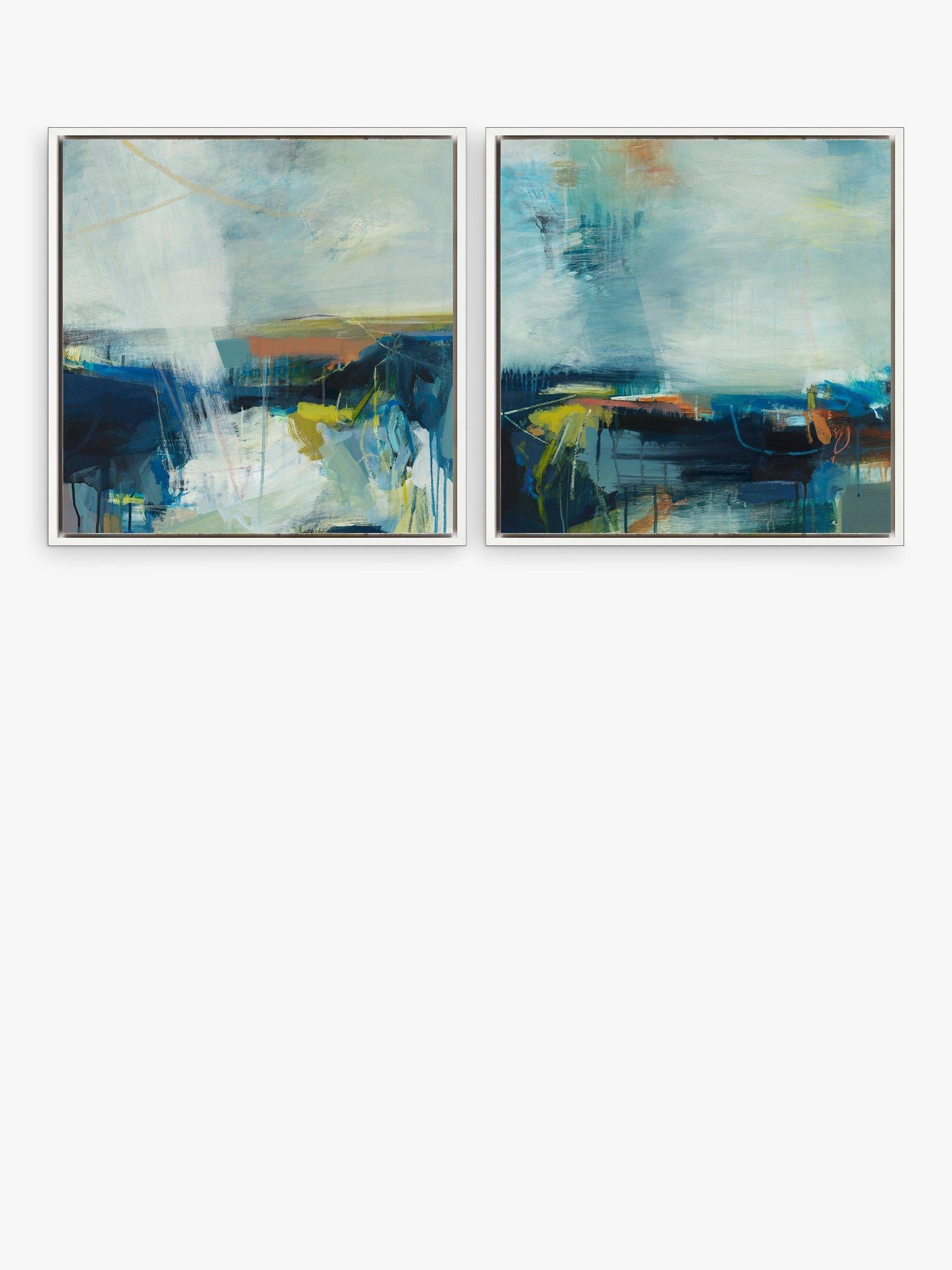 Set of two Alice Sheridan abstract framed canvas prints, 64x64cm, UK version