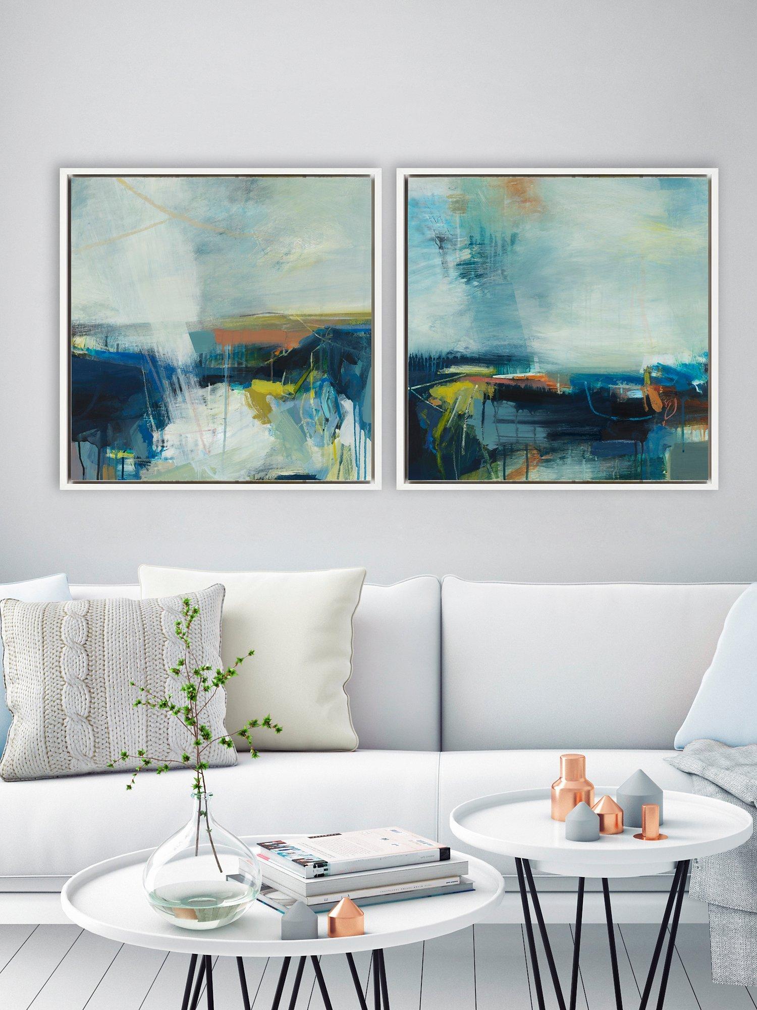 Set of two Alice Sheridan abstract framed canvas prints, 64x64cm, UK version