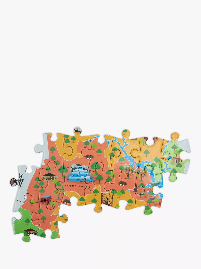 Very Puzzled Ghana map puzzle 100 pieces, imported from the UK