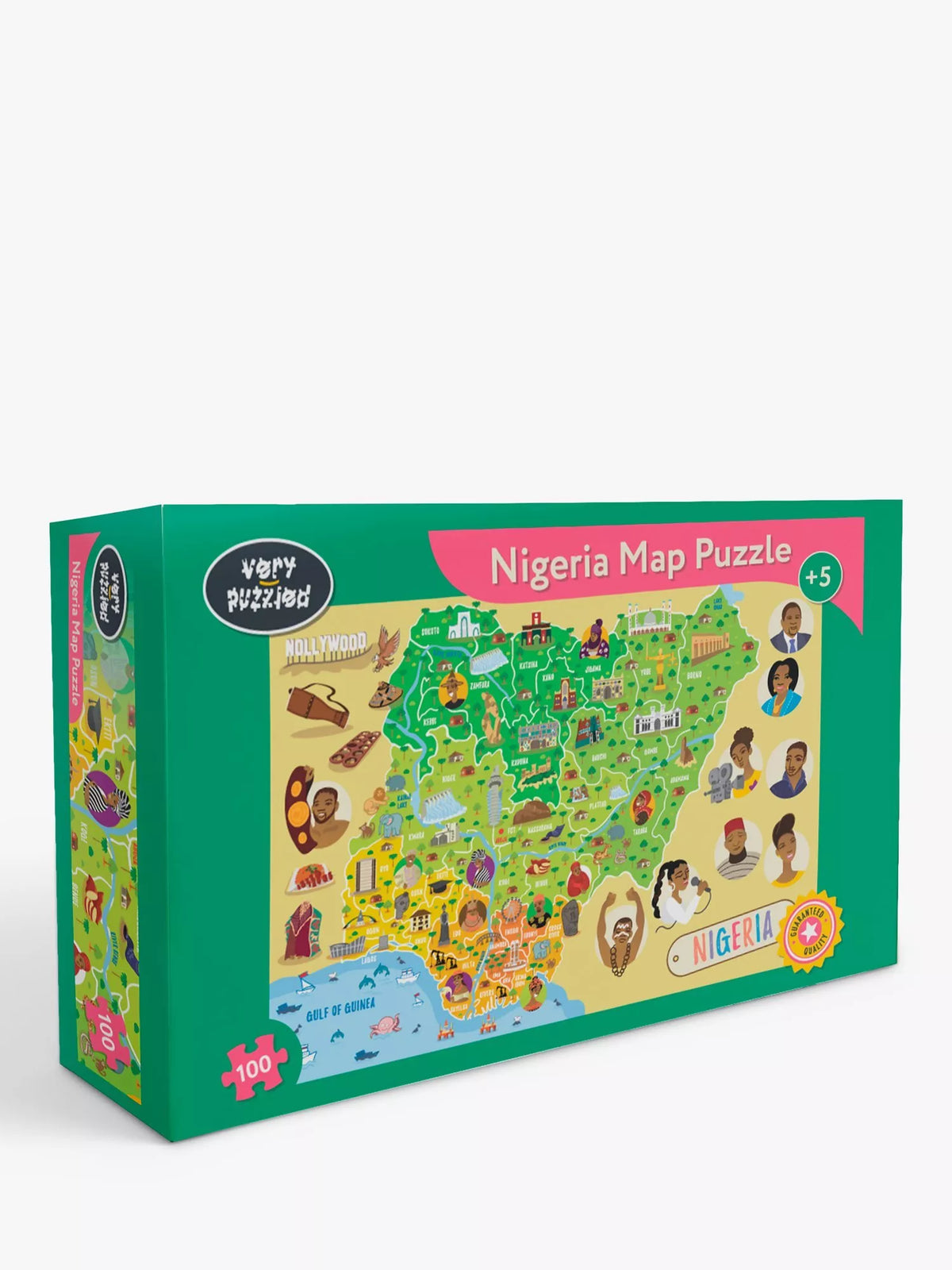 Very Puzzled Nigeria map jigsaw puzzle 100 pieces, imported from the UK