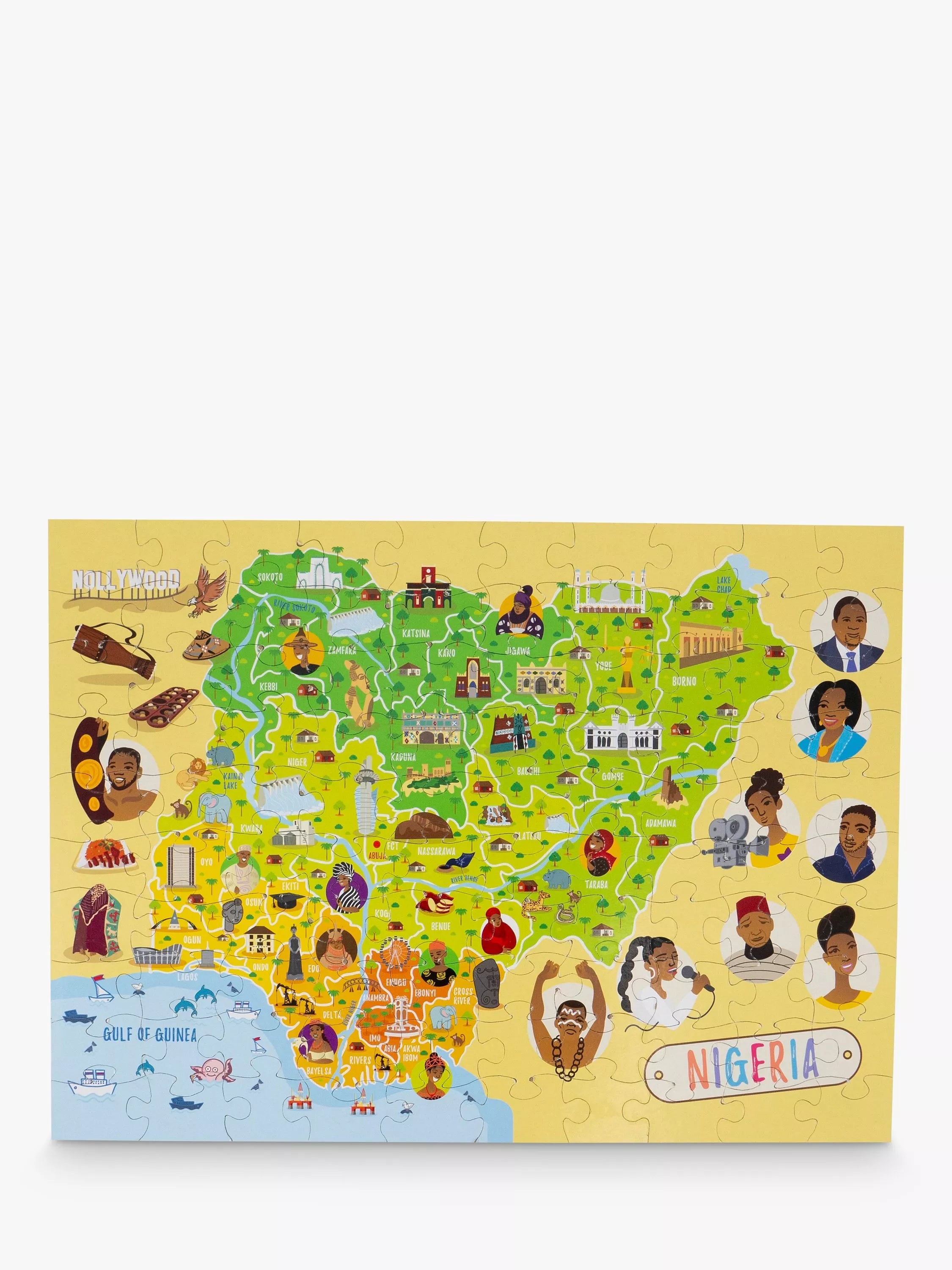 Very Puzzled Nigeria map jigsaw puzzle 100 pieces, imported from the UK