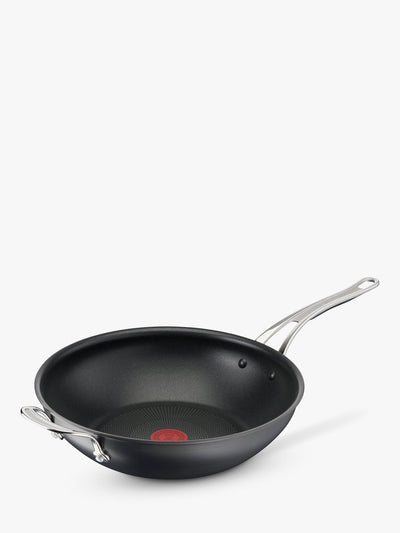 John Lewis Induction Compatible Hard Anodised Aluminium Non-Stick Wok 30cm- Buy online at McGrocer