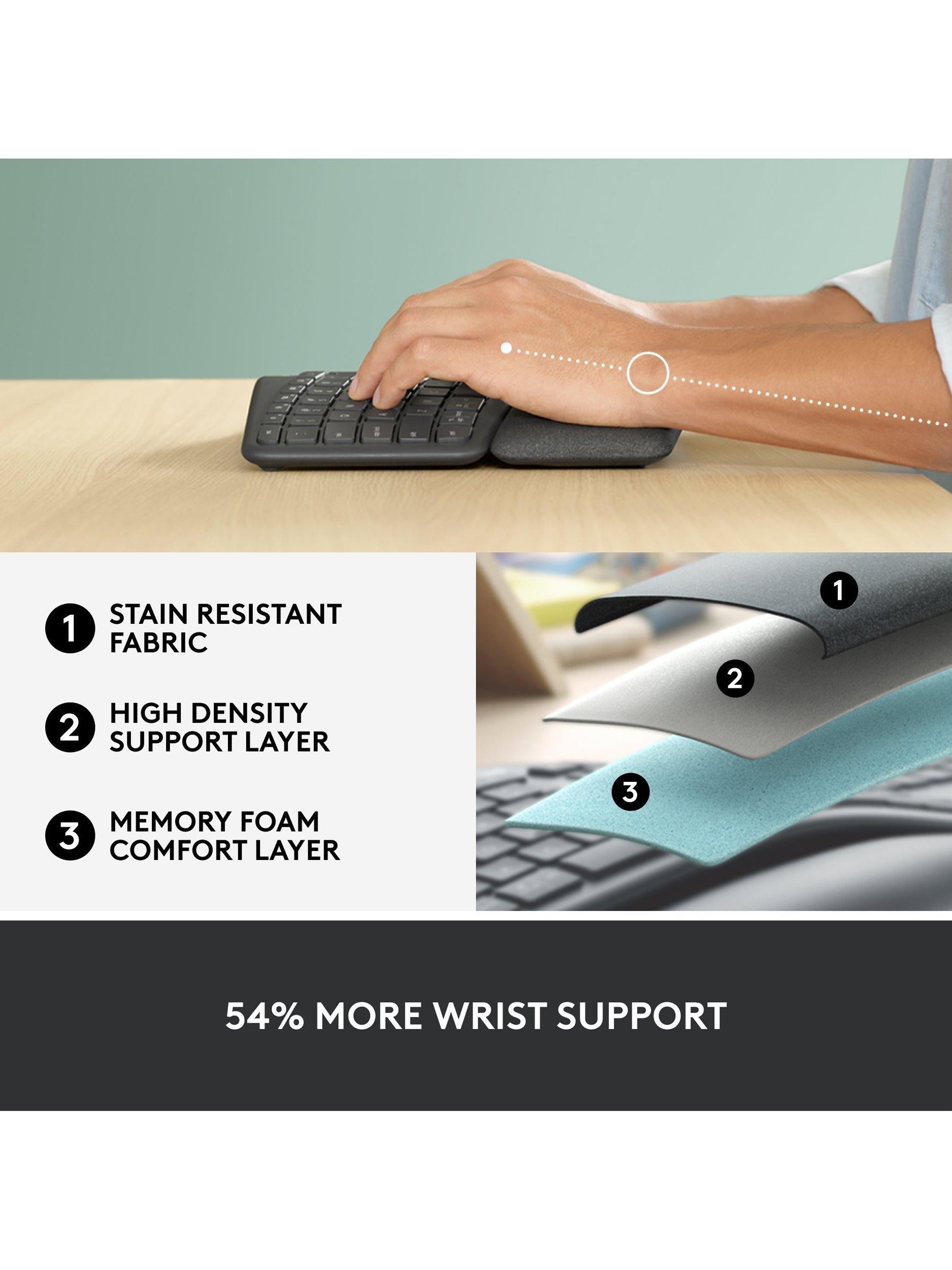 Logitech ERGO K860 ergonomic Bluetooth keyboard (British brand)