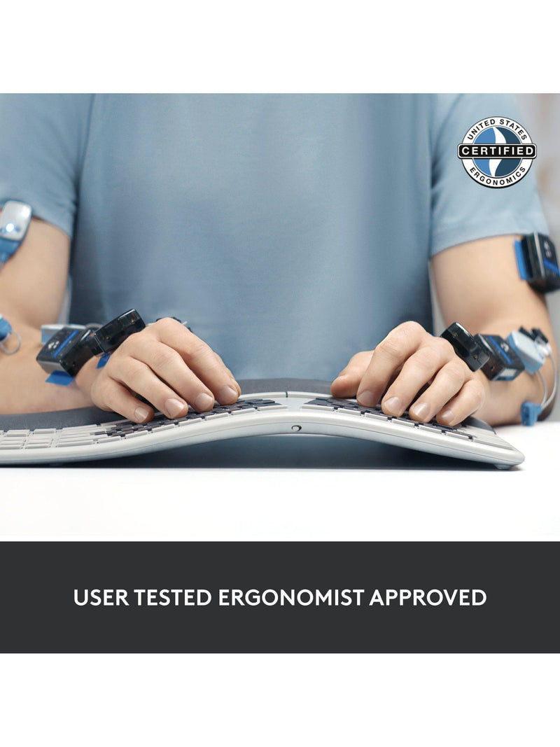 Logitech ERGO K860 ergonomic Bluetooth keyboard (British brand)