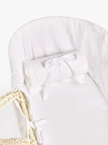 John Lewis Moses basket set white with bedding, imported from the UK