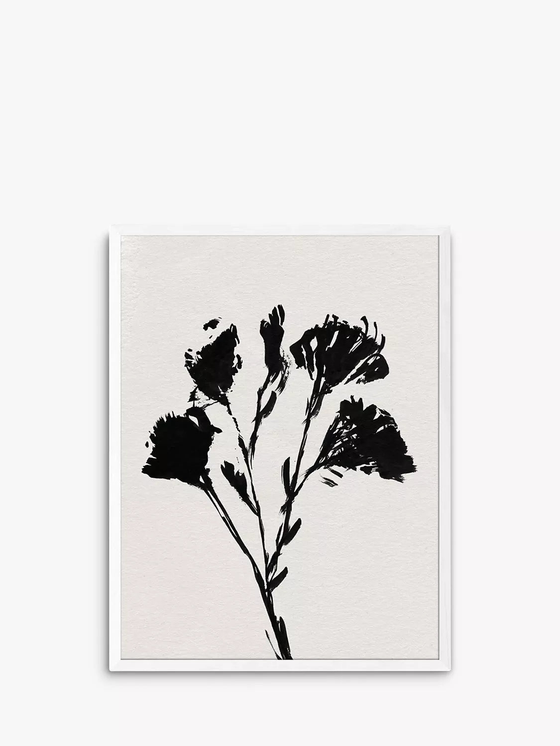 EAST END PRINTS Dan Hobday 'Mono Flower' Framed Print 25x30cm
