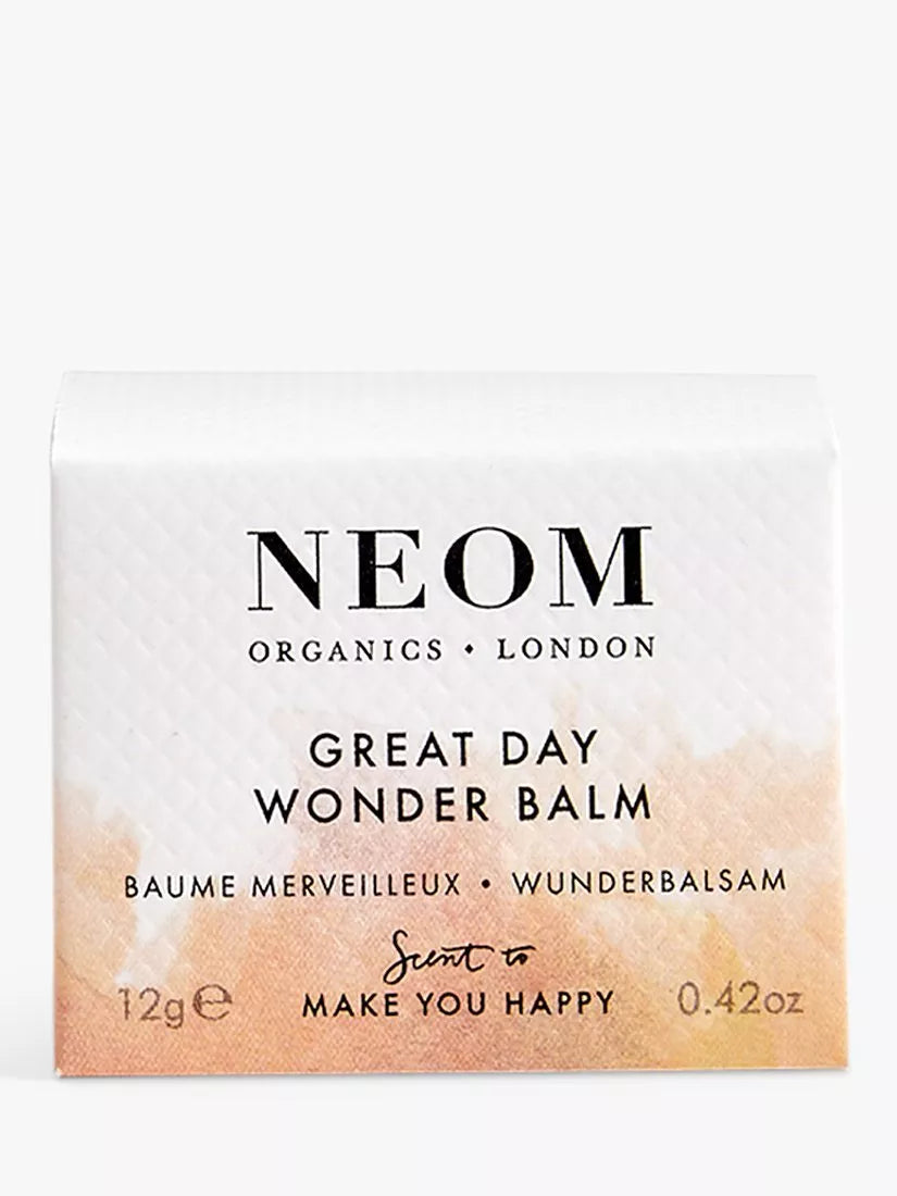 NEOM wellbeing balm 12g, imported from the UK