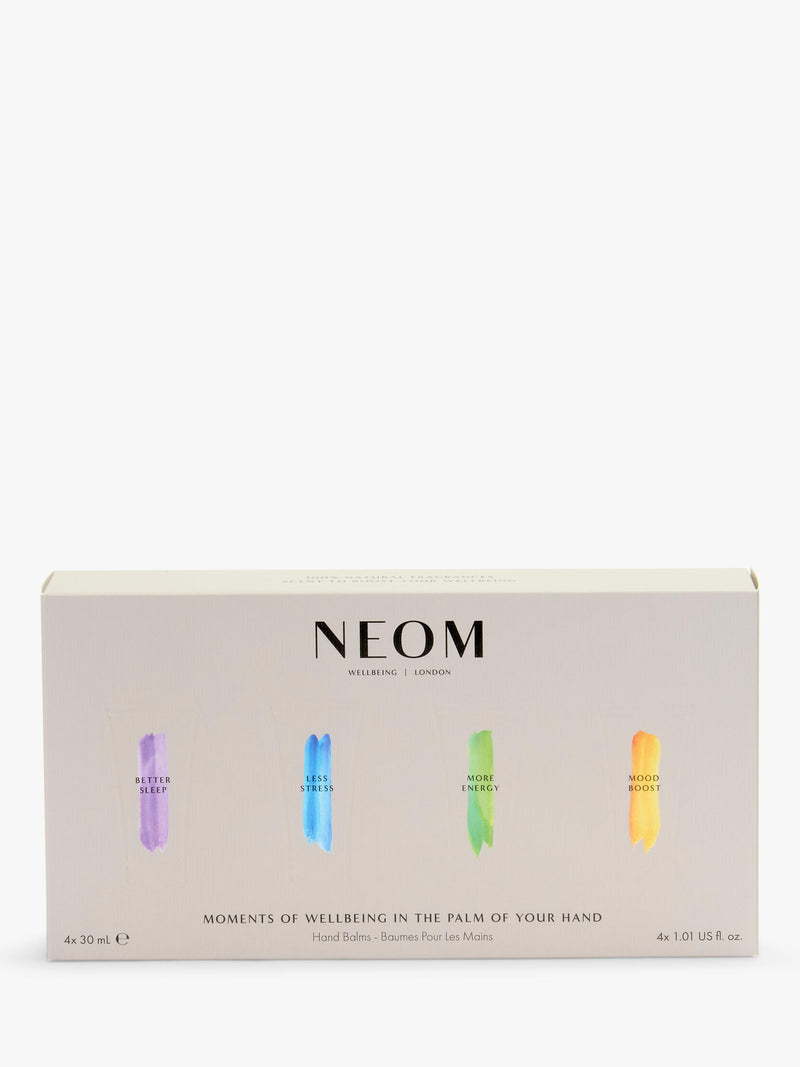 NEOM hand balm gift set with four 30ml balms, imported from the UK