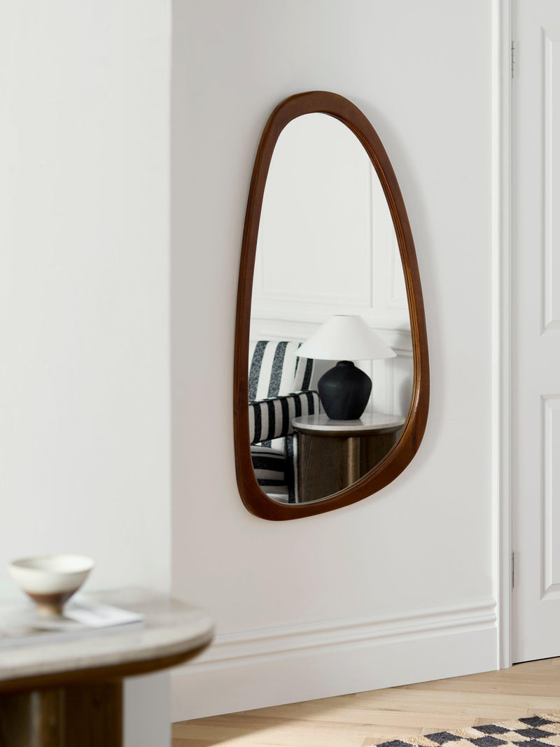 John Lewis asymmetrical wood frame wall mirror 115x65cm, UK version