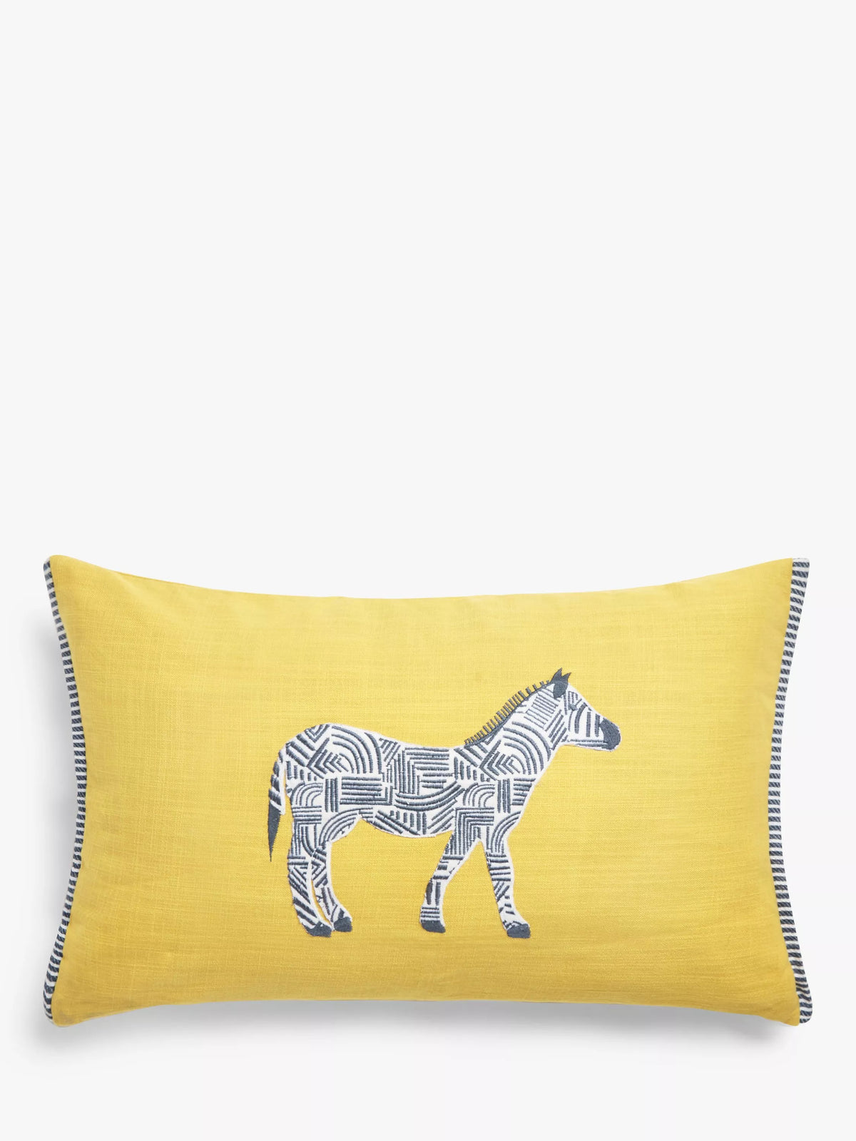 John Lewis zebra cushion with embroidered appliqué, UK version