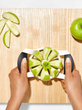 OXO Good Grips stainless steel apple corer and splitter with non-slip handles, imported from the UK