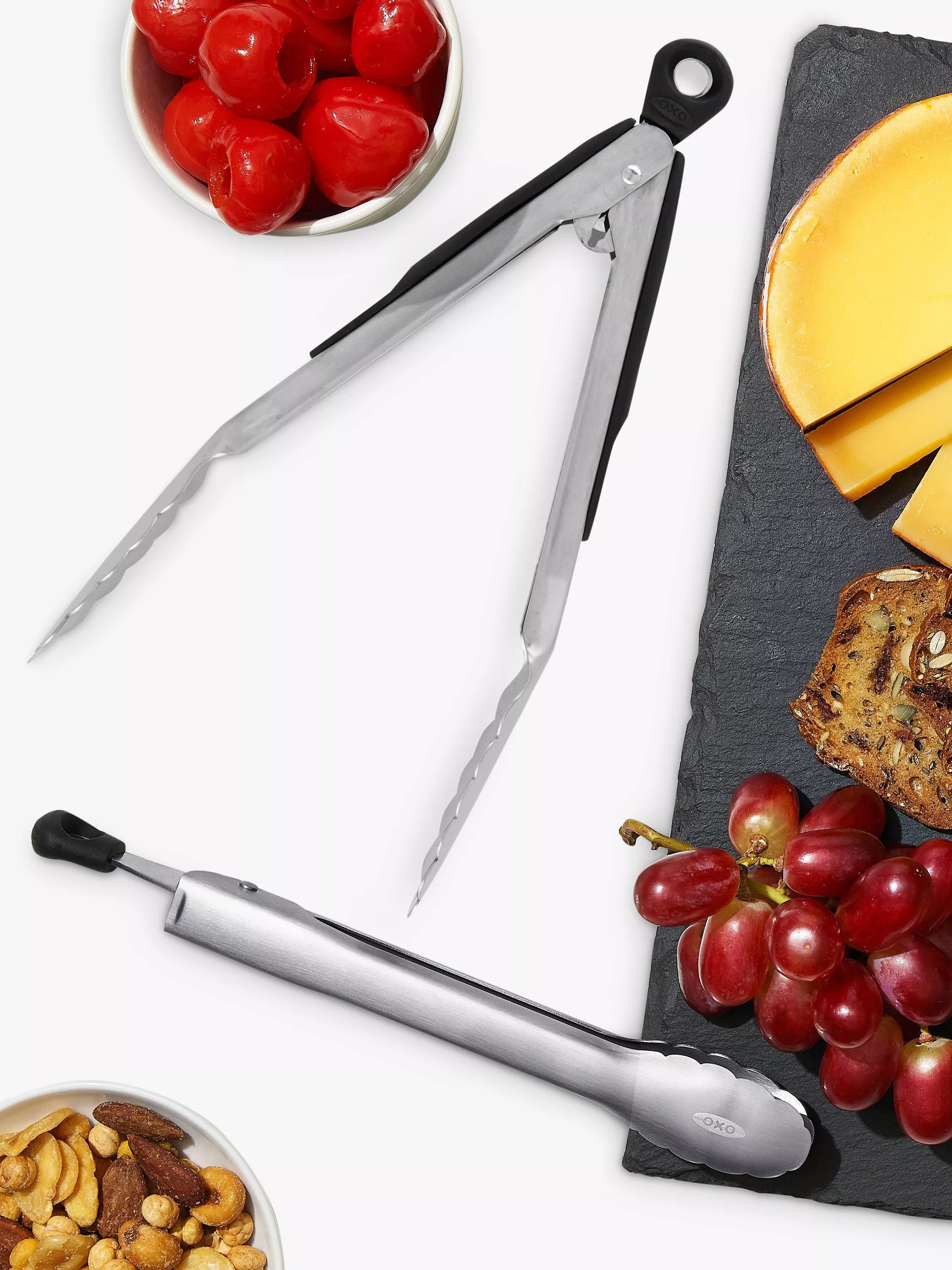 OXO Good Grips tongs Silver/Black set of two, imported from the UK