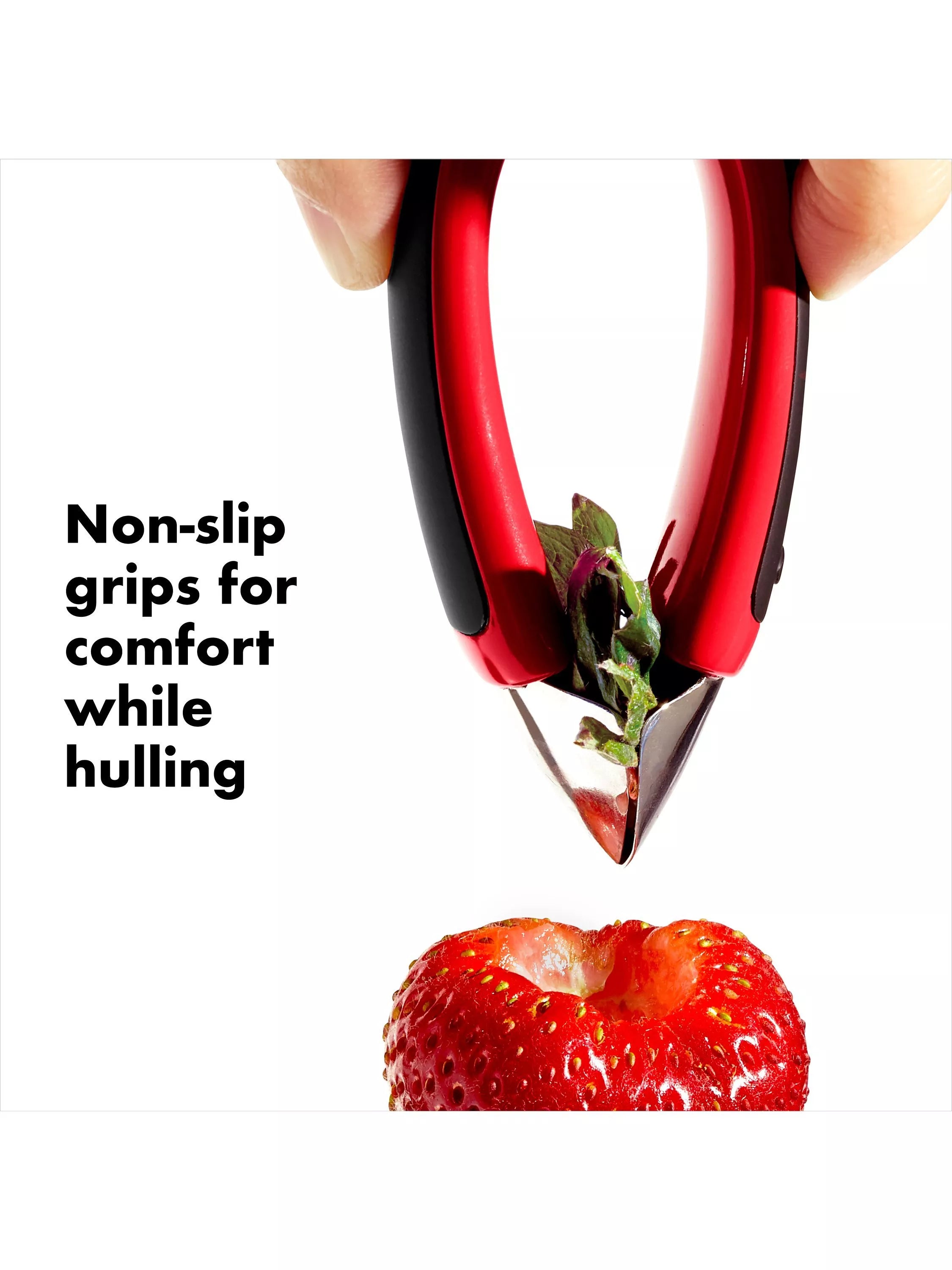 OXO Good Grips strawberry huller (British brand)