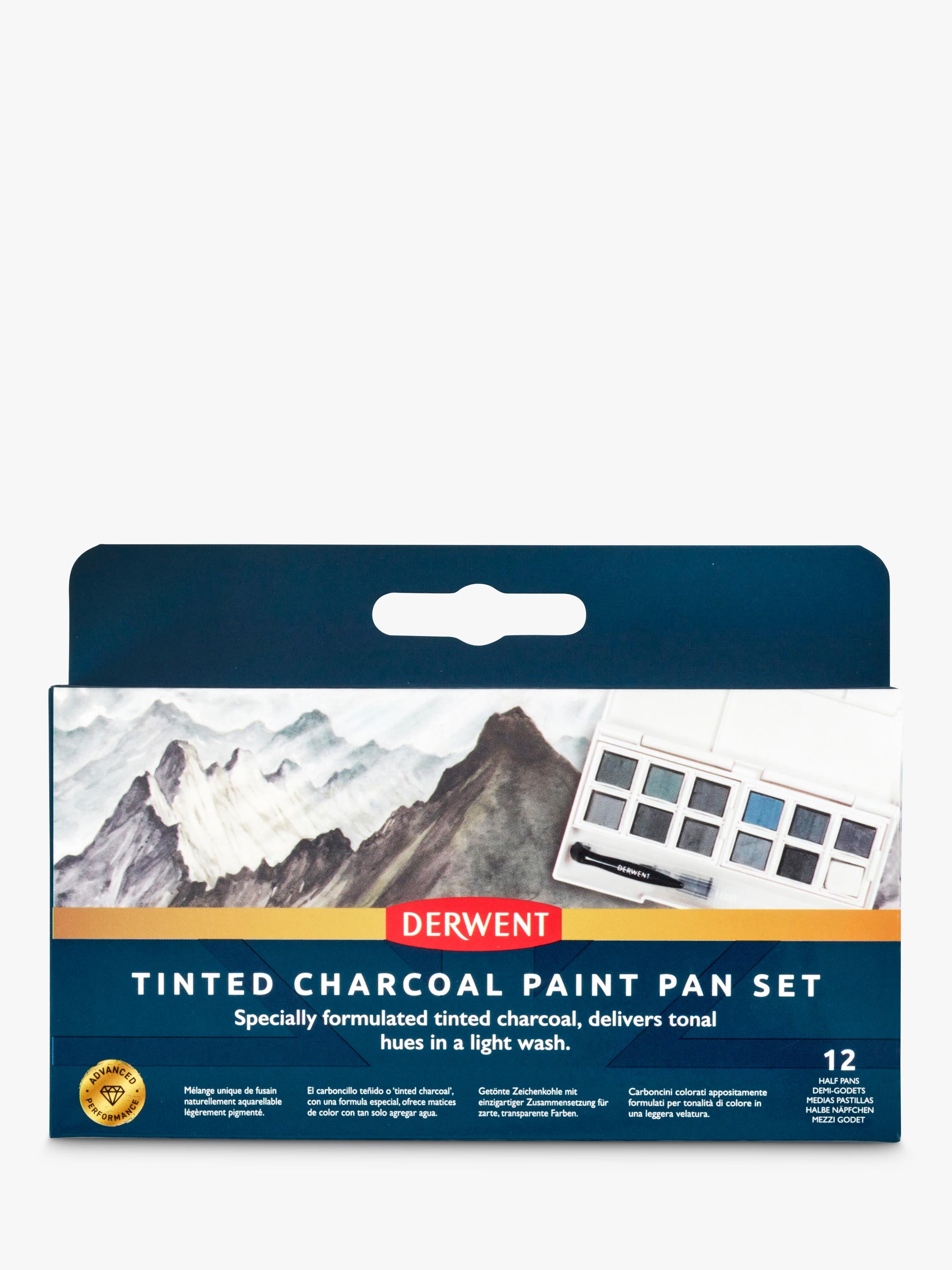 Derwent Charcoal Paints Set Pack of 12 - British product