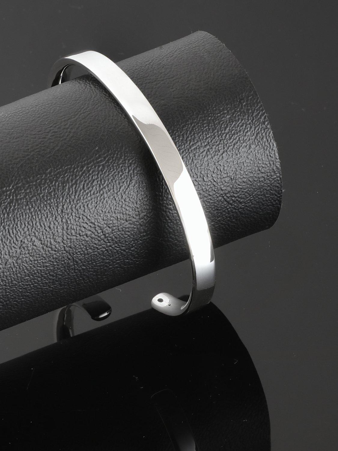Nina B slim solid band bangle sterling silver, UK version