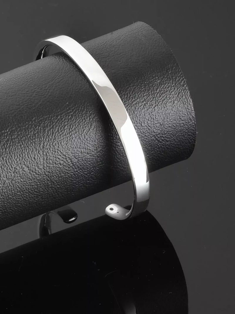 Nina B slim solid band bangle sterling silver, UK version