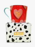 Eleanor Bowmer hearts mug with positive sentiments 300ml red - British product