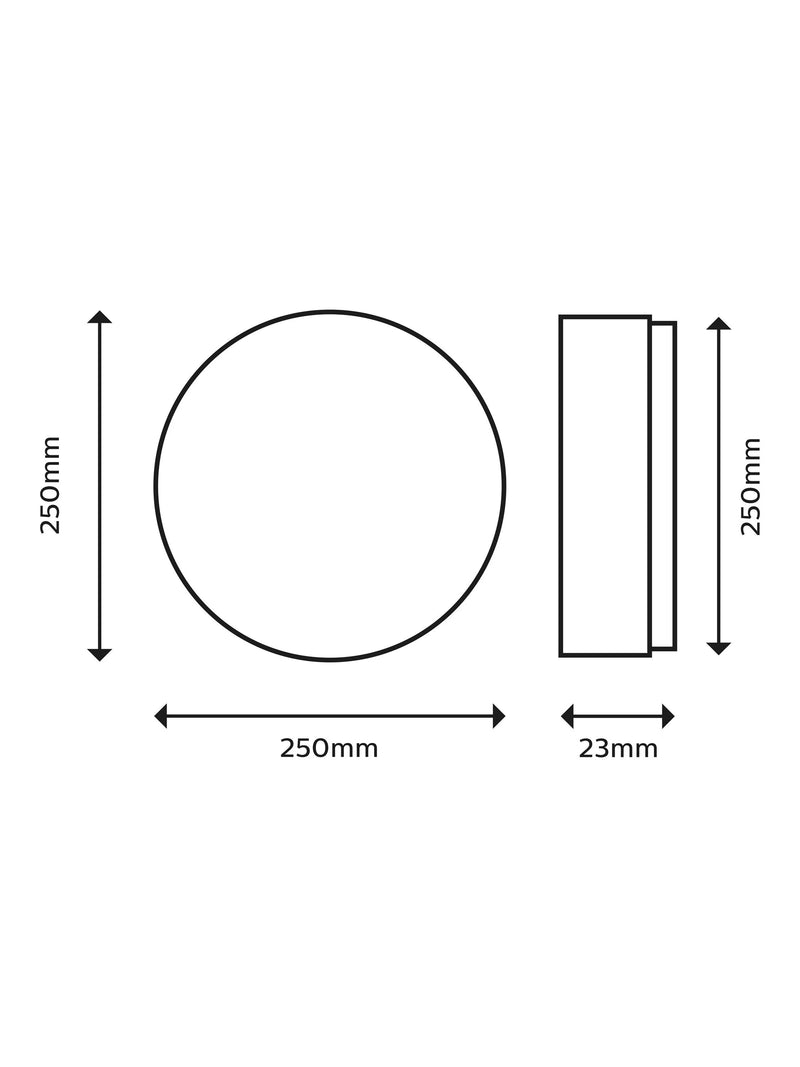 Philips Super Slim CL550 ceiling light black 25cm diameter - British product
