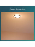 Philips Super Slim CL550 ceiling light black 25cm diameter - British product