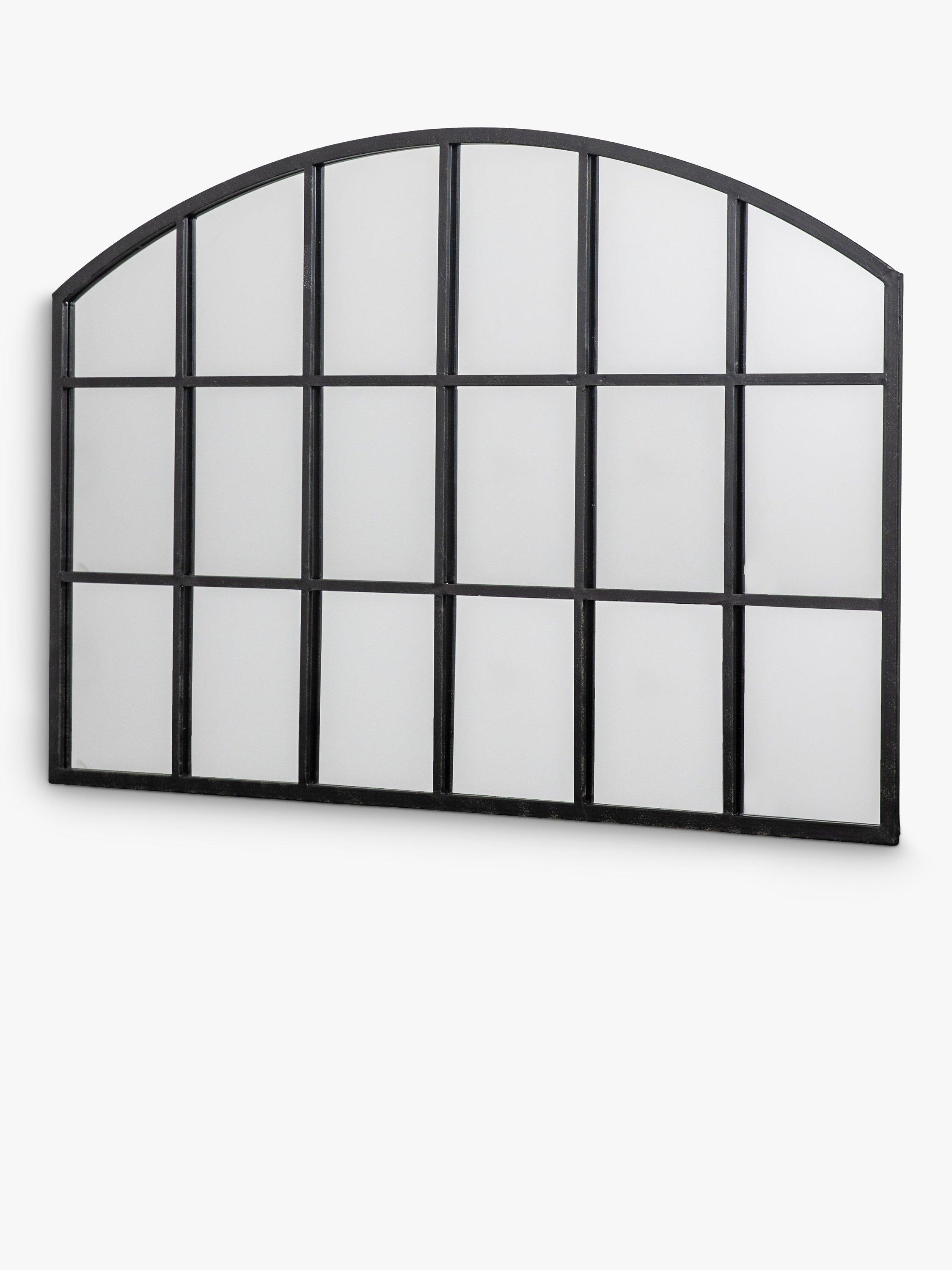 John Lewis arched wall mirror black 120x80cm, imported from the UK