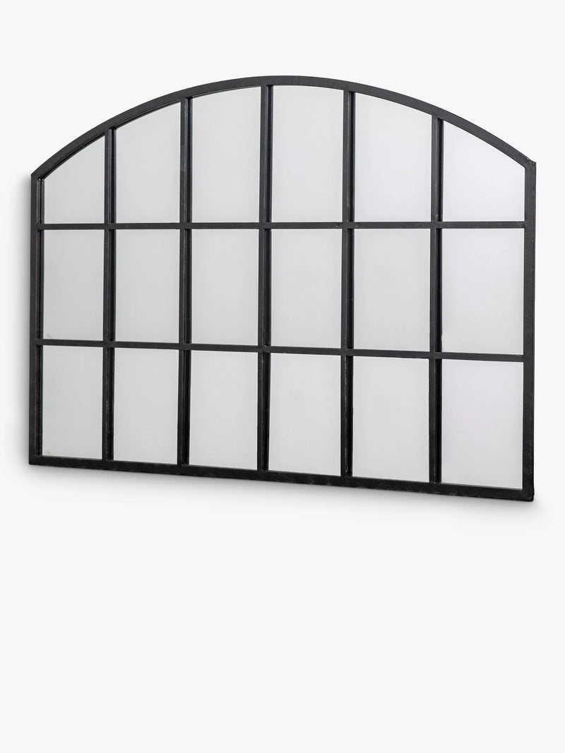 John Lewis arched wall mirror black 120x80cm, imported from the UK
