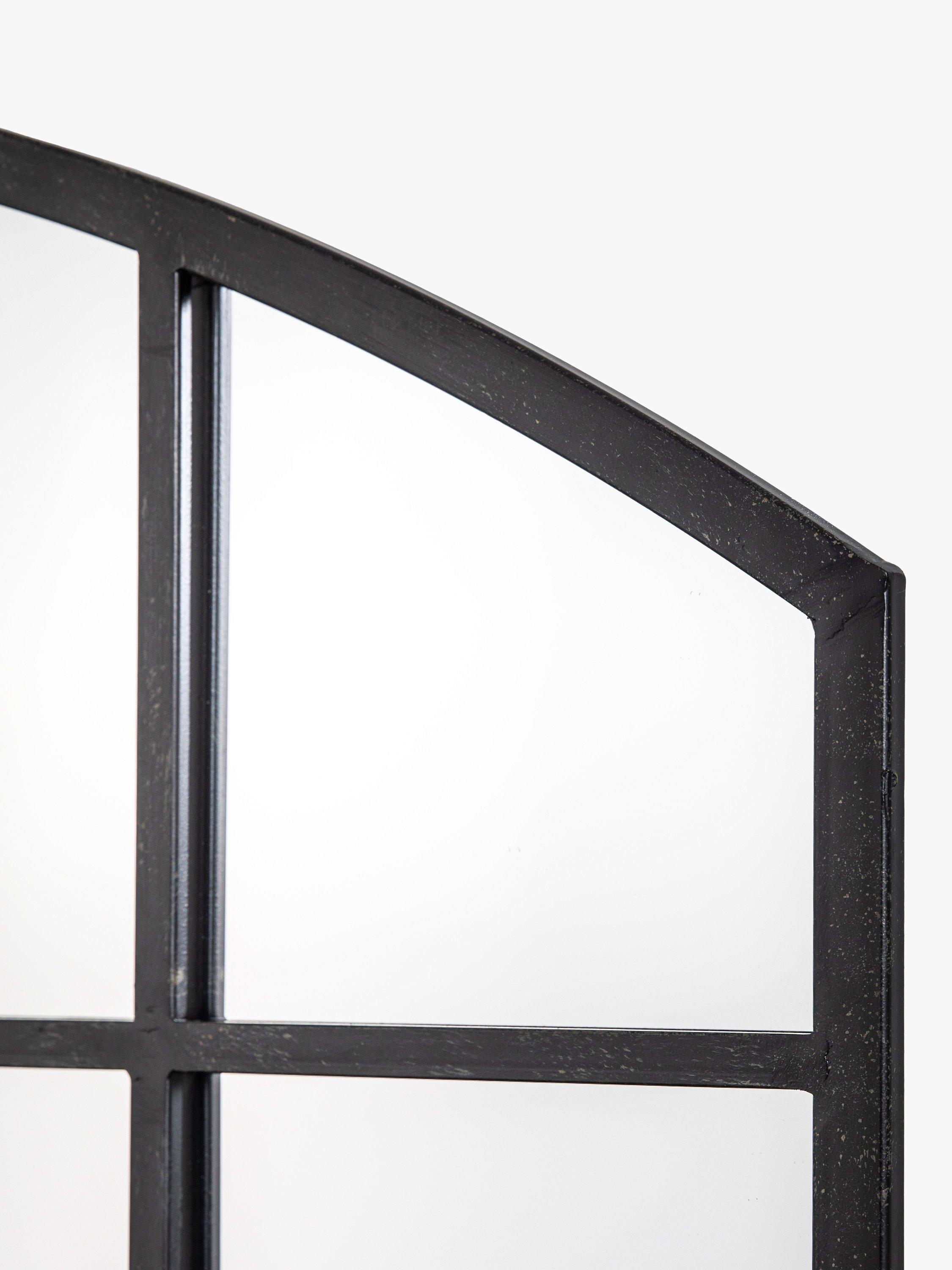 John Lewis arched wall mirror black 120x80cm, imported from the UK