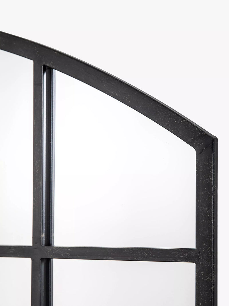 John Lewis arched wall mirror black 120x80cm, imported from the UK