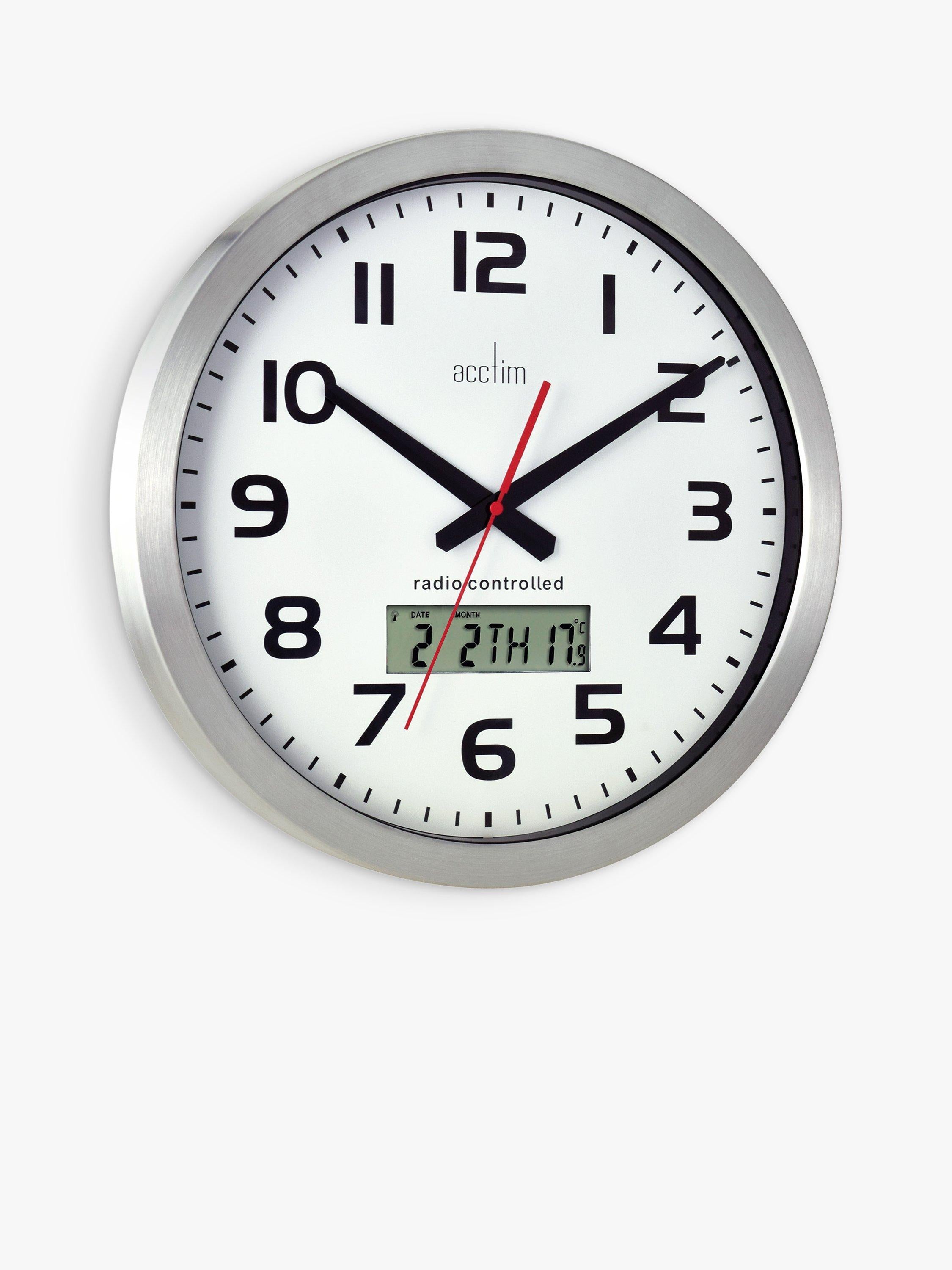 Acctim Meridian radio controlled wall clock 38cm, UK version