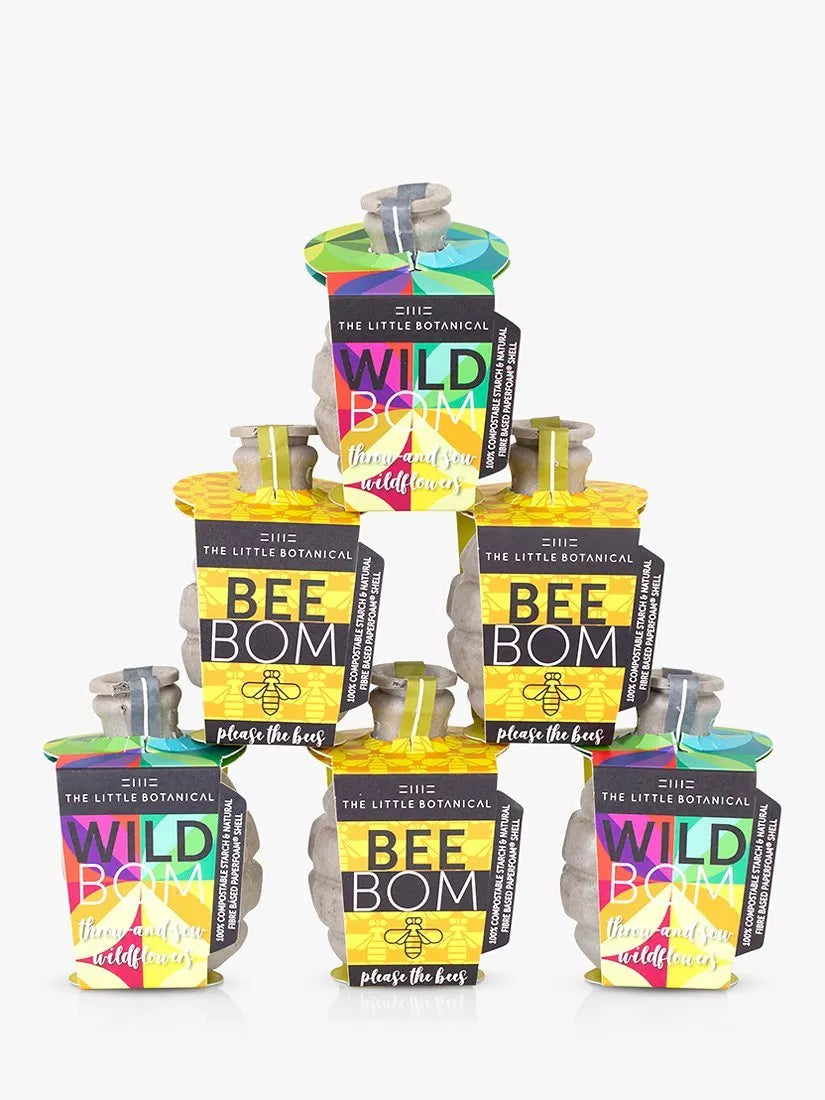 The Little Botanical wildflower seed bomb bundle with 6 seedboms (British brand)