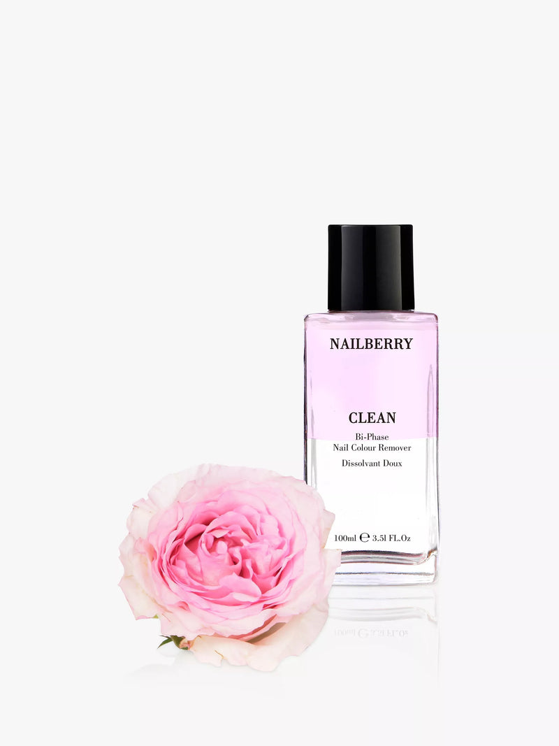 Nailberry Clean Bi-Phase Nail Colour Remover 100ml, imported from the UK