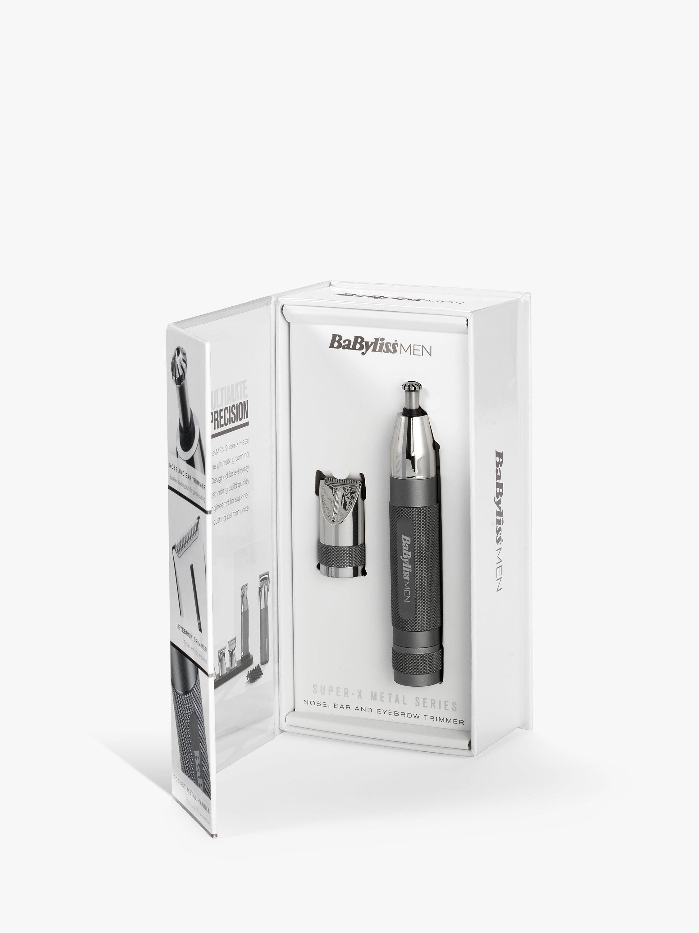 BaByliss Super-X Metal Nose Ear Eyebrow Trimmer Grey - British product