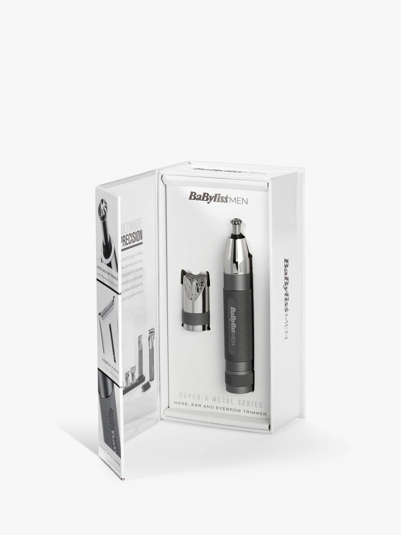 BaByliss Super-X Metal Nose Ear Eyebrow Trimmer Grey - British product
