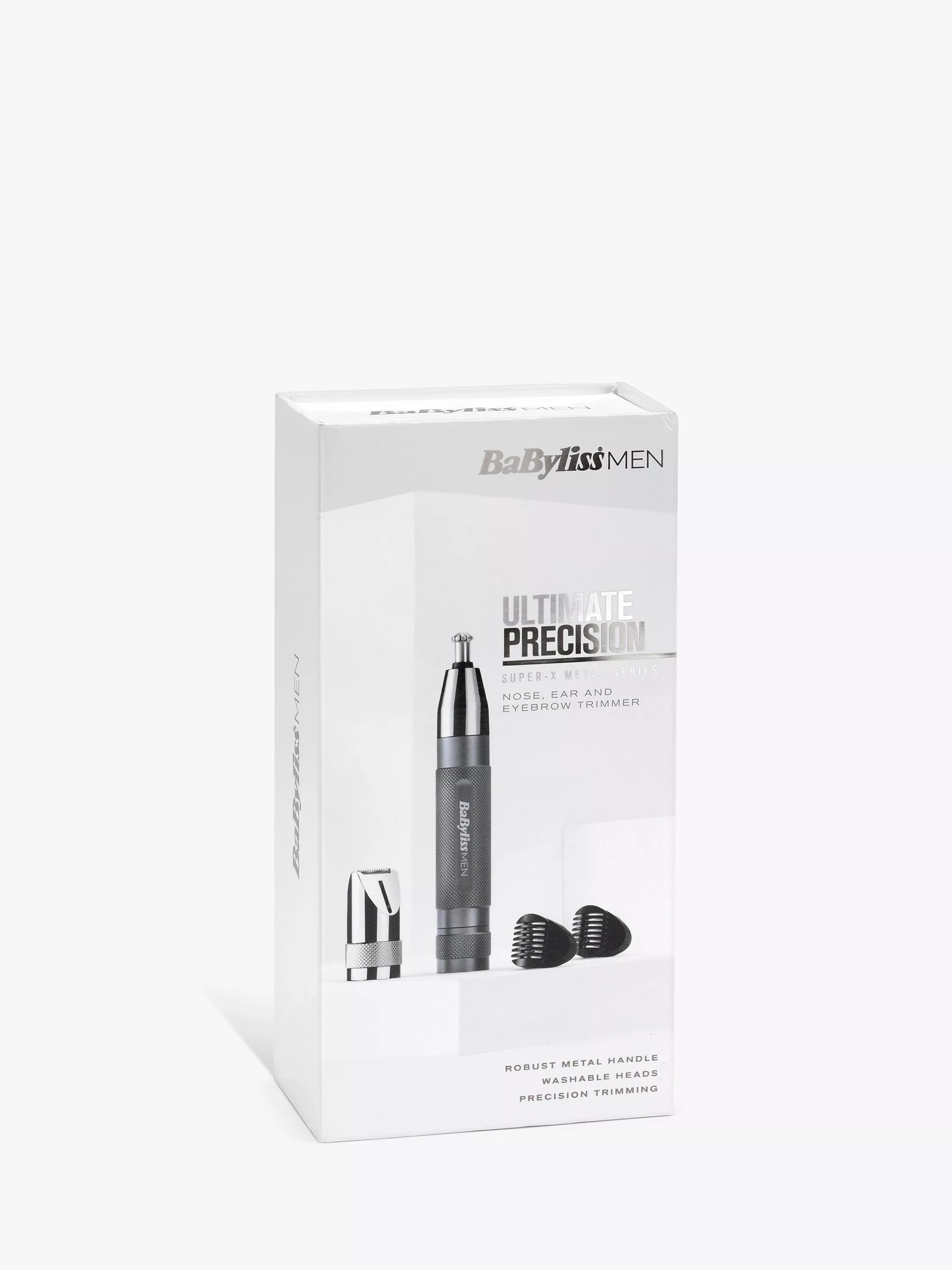 BaByliss Super-X Metal Nose Ear Eyebrow Trimmer Grey - British product