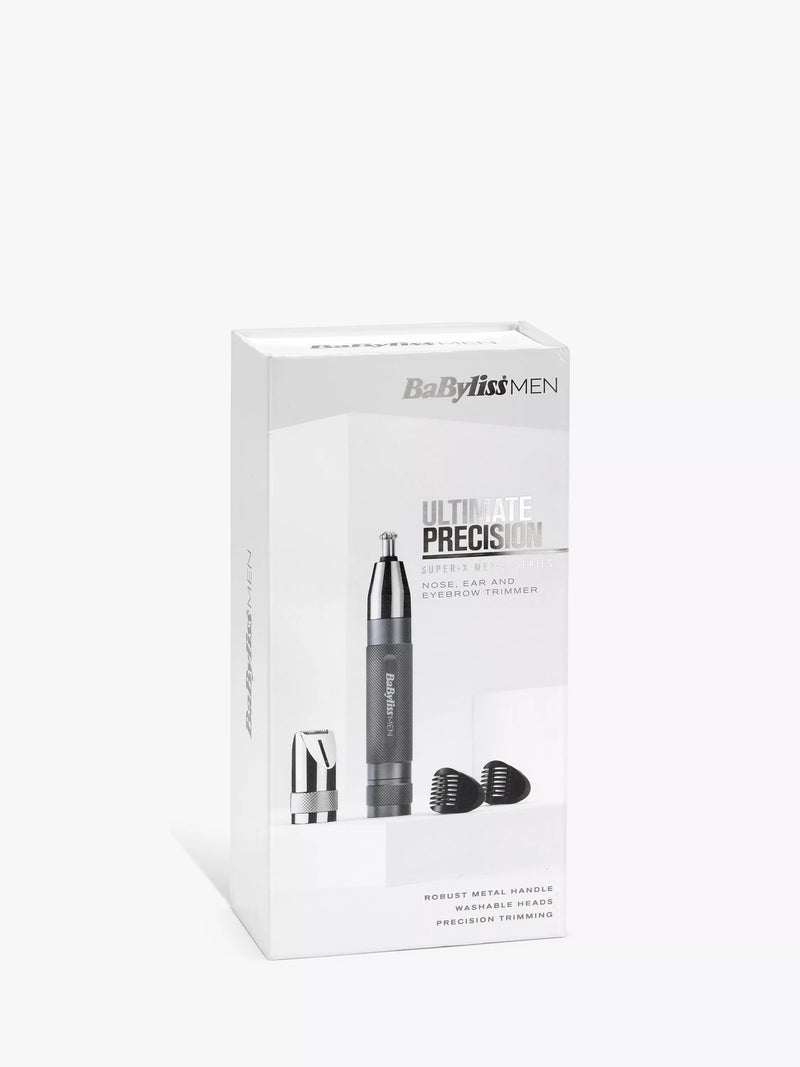 BaByliss Super-X Metal Nose Ear Eyebrow Trimmer Grey - British product