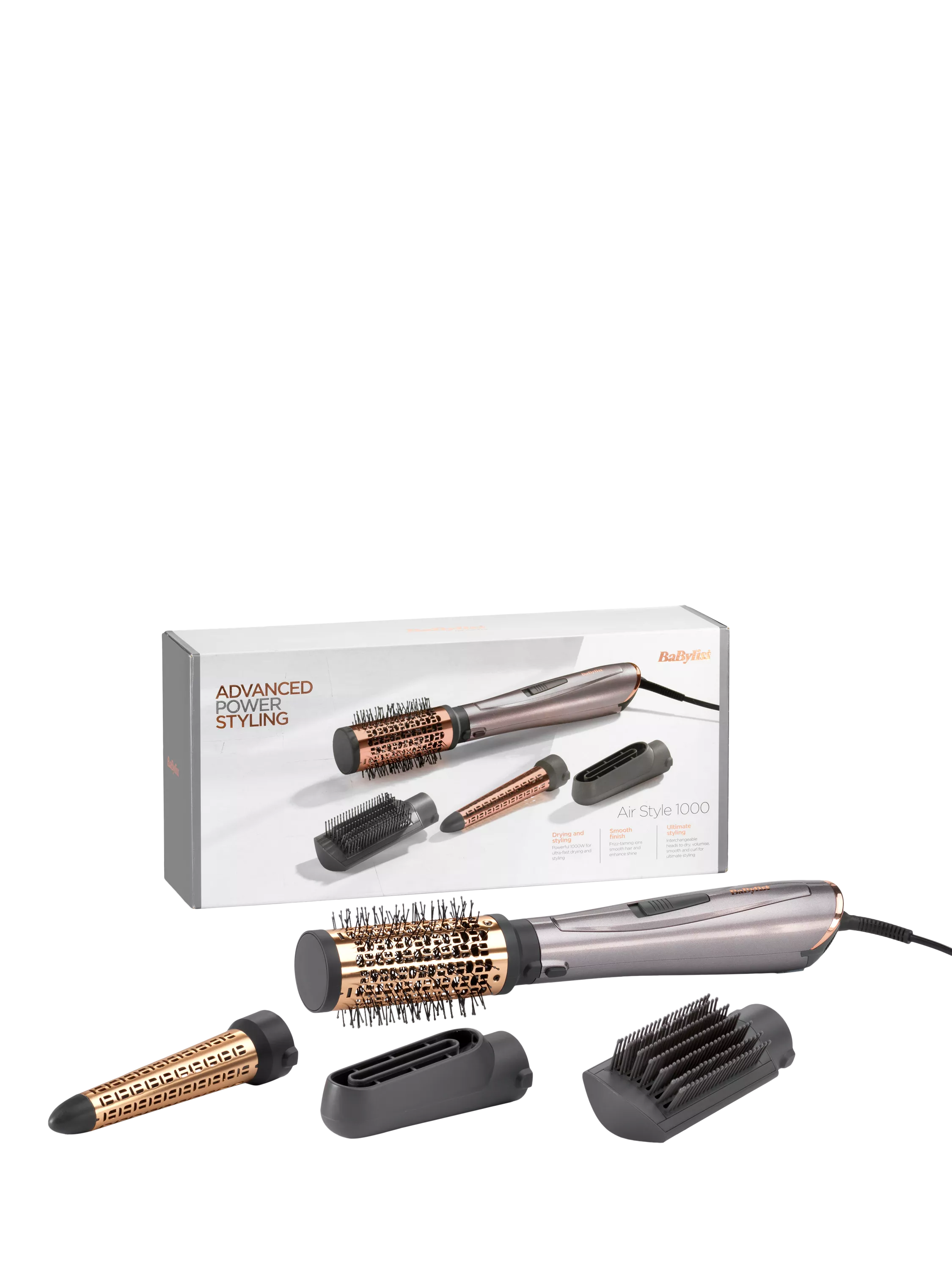 BaByliss Air Style 1000 hot air hair styler metallic - British product