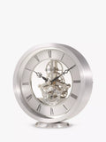 Acctim Skeleton Mantel Carriage Clock Silver 13cm - British product