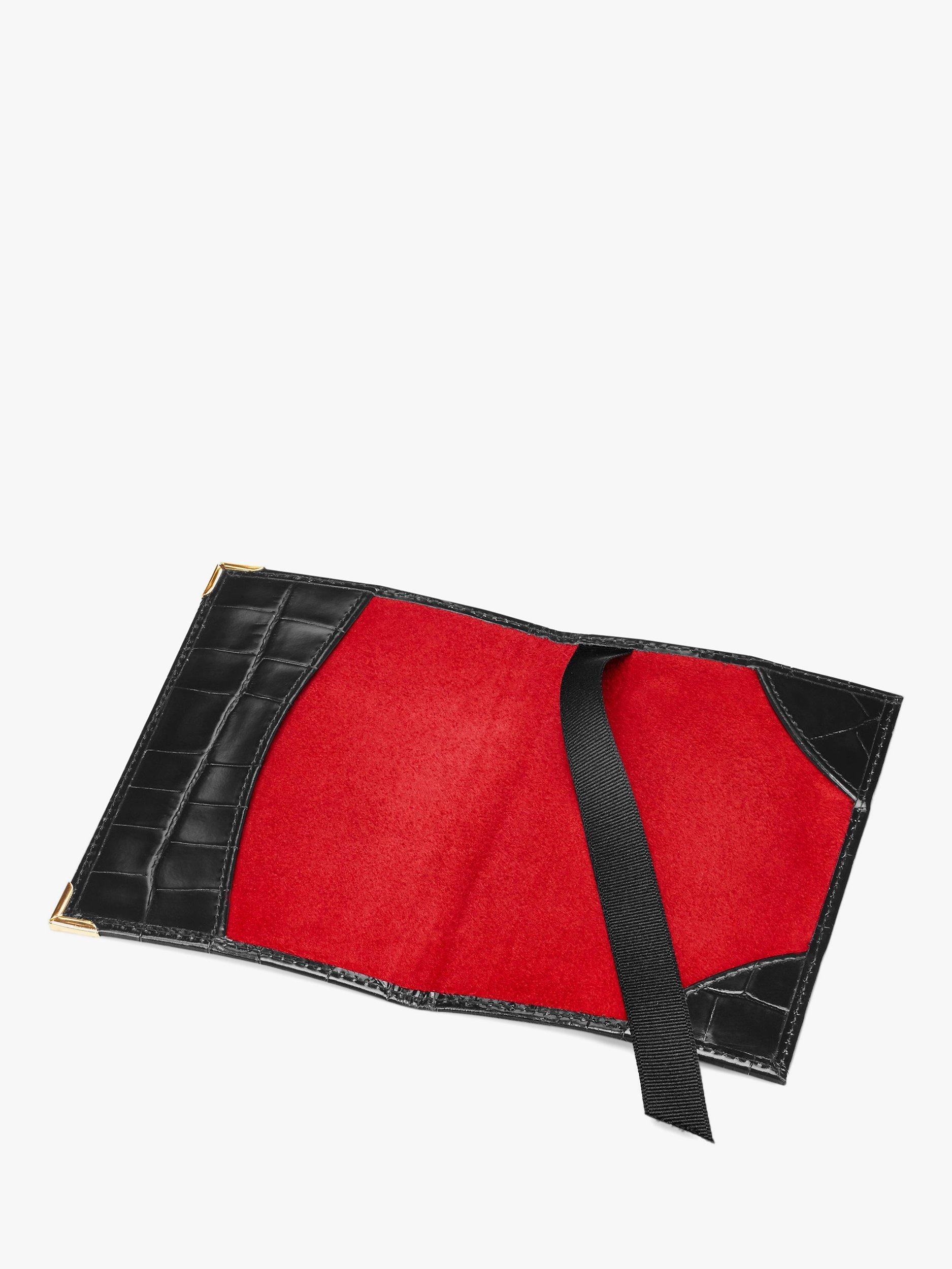 Aspinal of London croc leather passport cover - British product