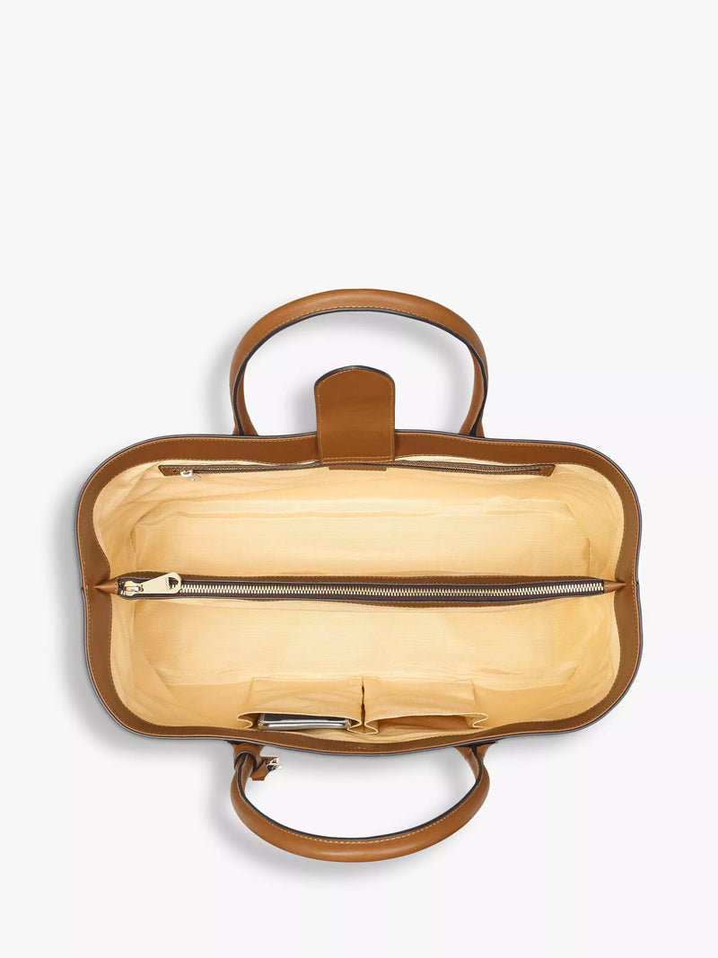 Aspinal of London tan smooth leather large tote, UK version