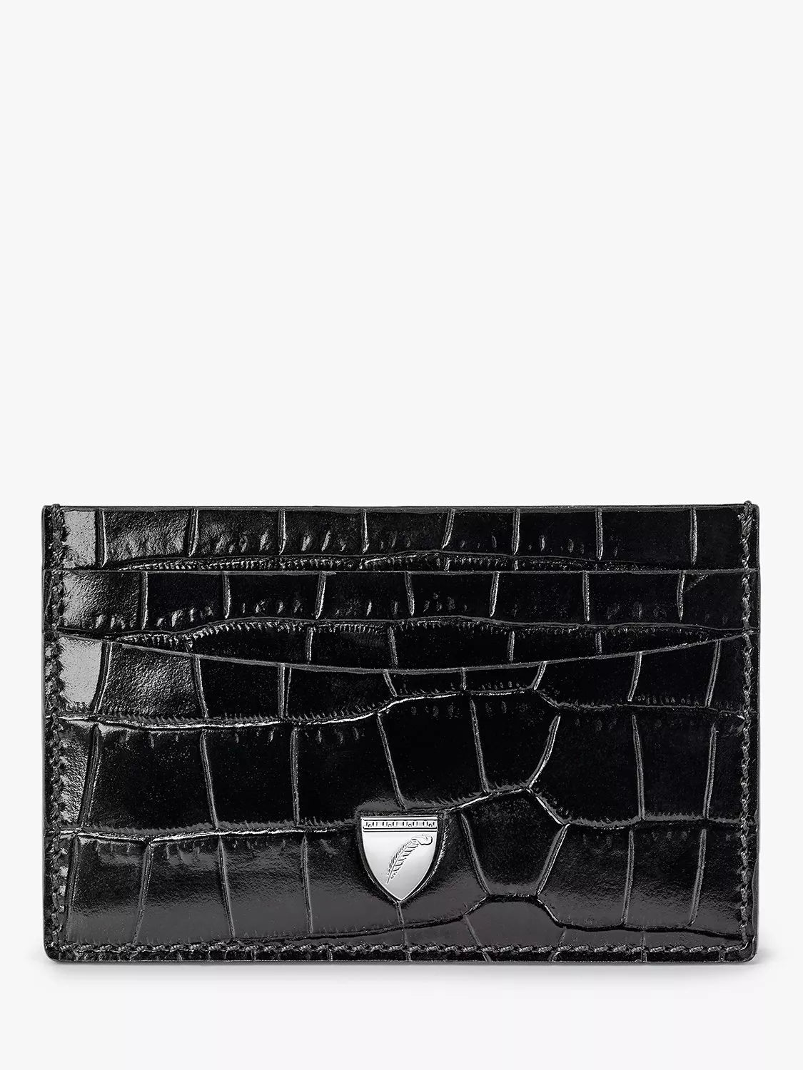Aspinal of London croc leather slim credit card case, UK version