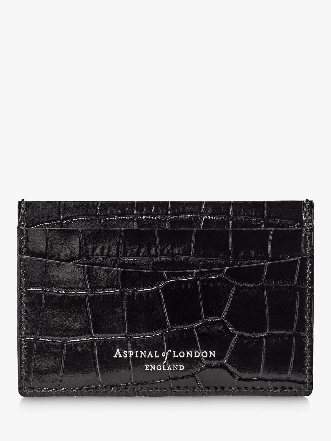 Aspinal of London croc leather slim credit card case, UK version