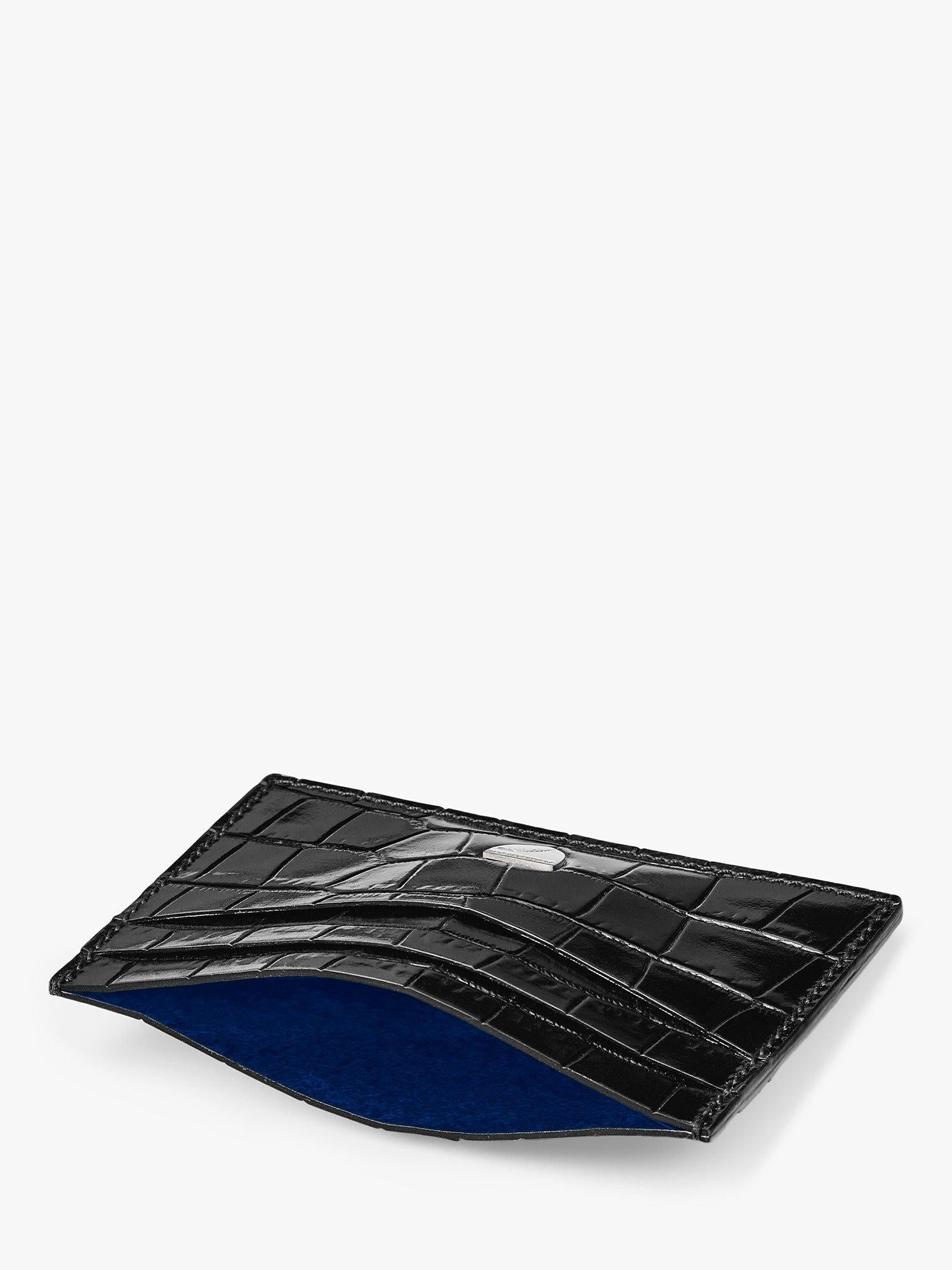 Aspinal of London croc leather slim credit card case, UK version