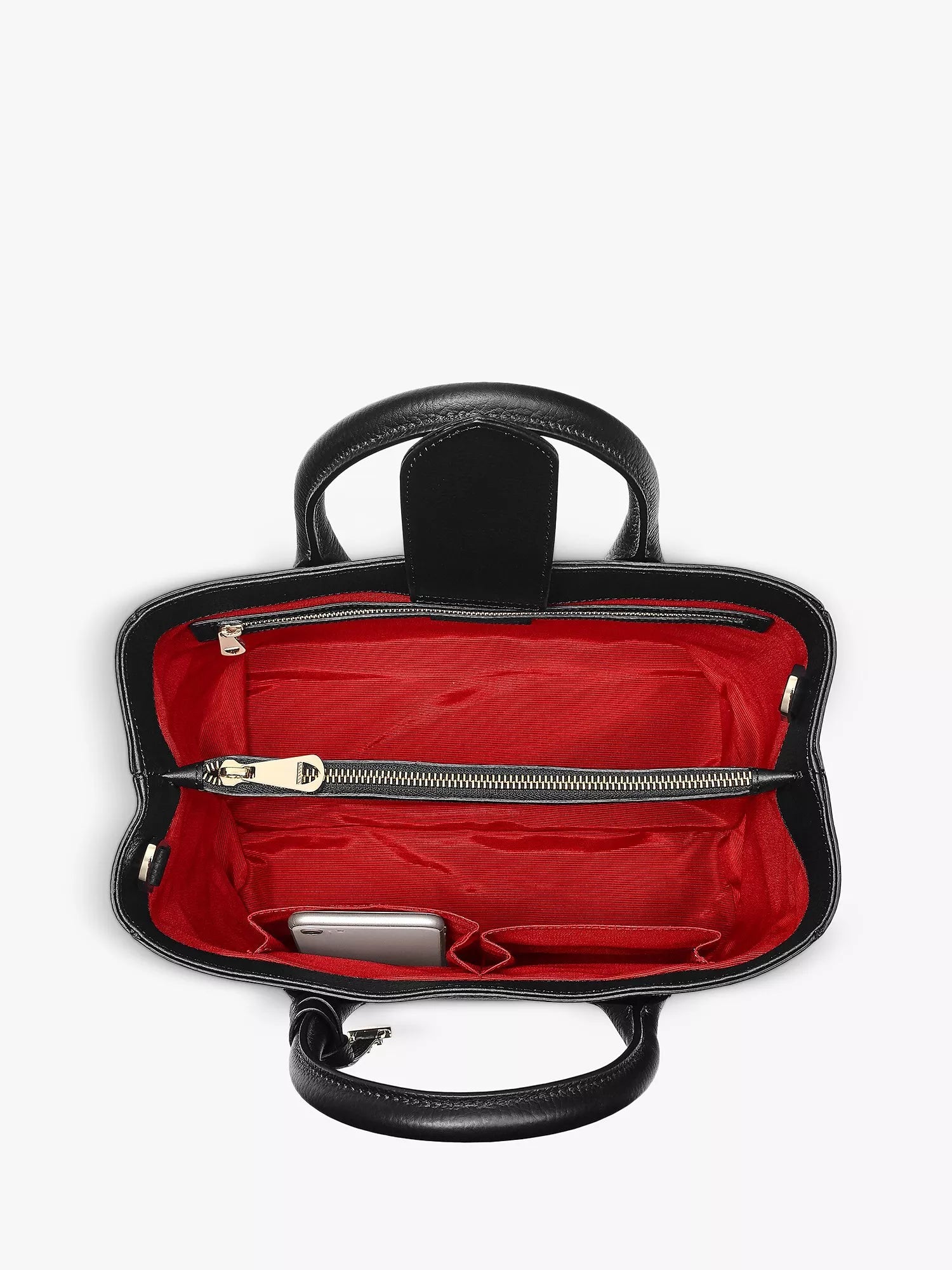Aspinal of London Midi Pebble Leather Tote Bag, imported from the UK