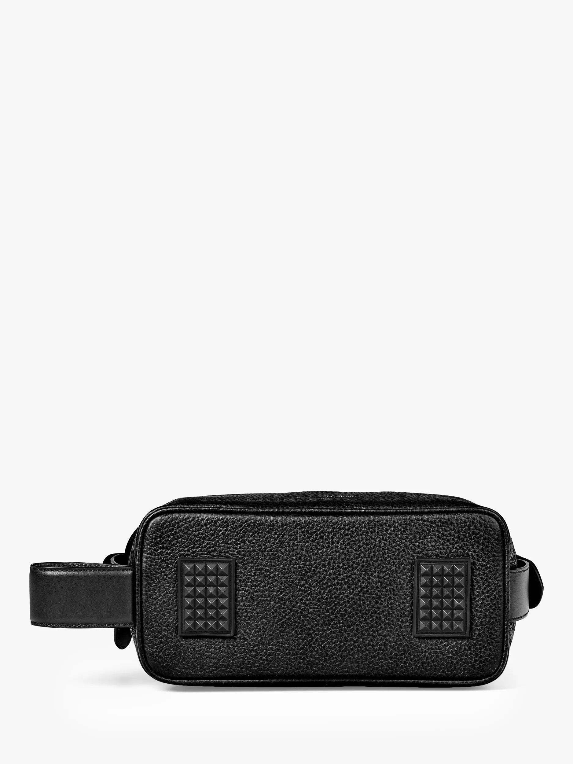 Aspinal of London black pebble leather wash bag - British product