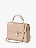 Aspinal of London Midi Mayfair croc effect leather cross body bag, UK version