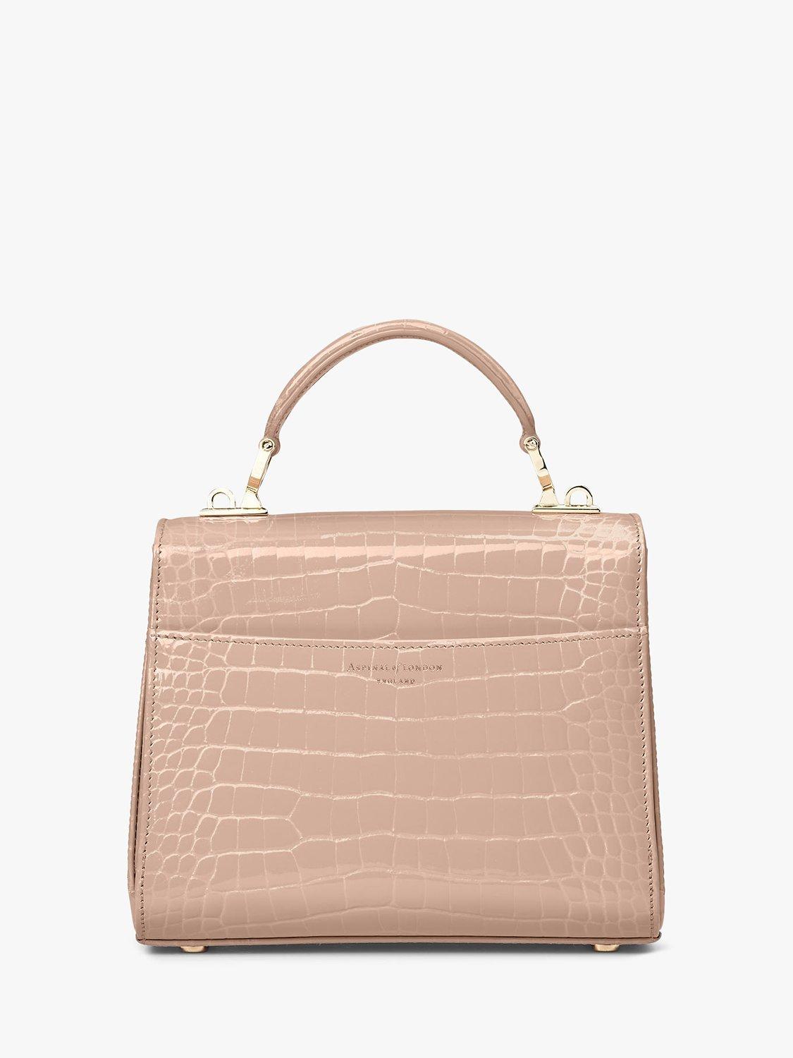 Aspinal of London Midi Mayfair croc effect leather cross body bag, UK version
